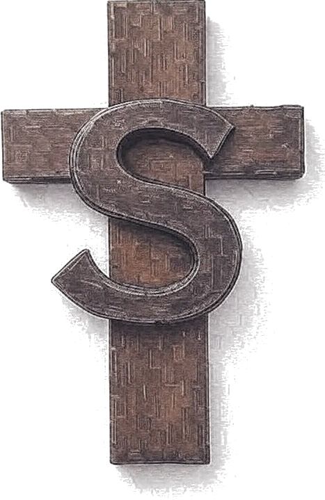 Cross with the letter S